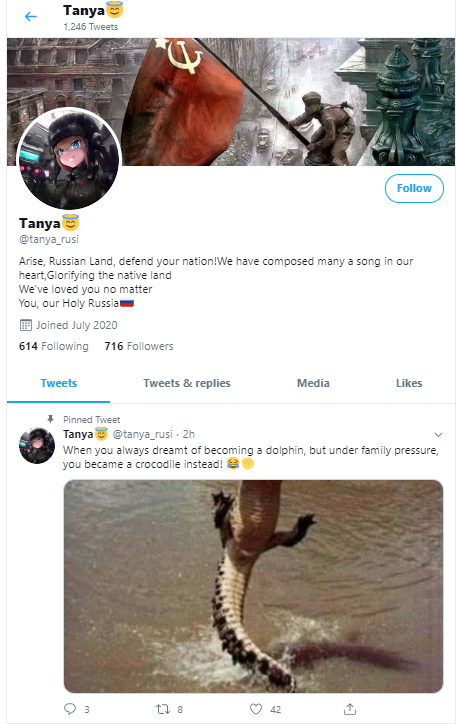 11Ah, so he is back in 'action' as  @tanya_rusi, this time with a pinned tweet lifted from my TL - caption, photo et al!As I said in tweet number 9 above .. the Bitch that bore him was indeed in heat again!But sadly, the sonofabitch has blocked my handle 