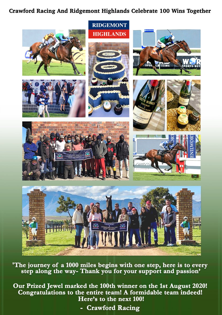 bcrawfordracing's tweet photo. Crawford Racing And Ridgemont Highlands Celebrate 100 Wins Together!

'The journey of a 1000 miles begins with one step, here is to every step along the way- Thank you for your support and passion @Ridgemont_SA! 

Here's to the next 100 winners! https://t.co/X9UrDCnqU5