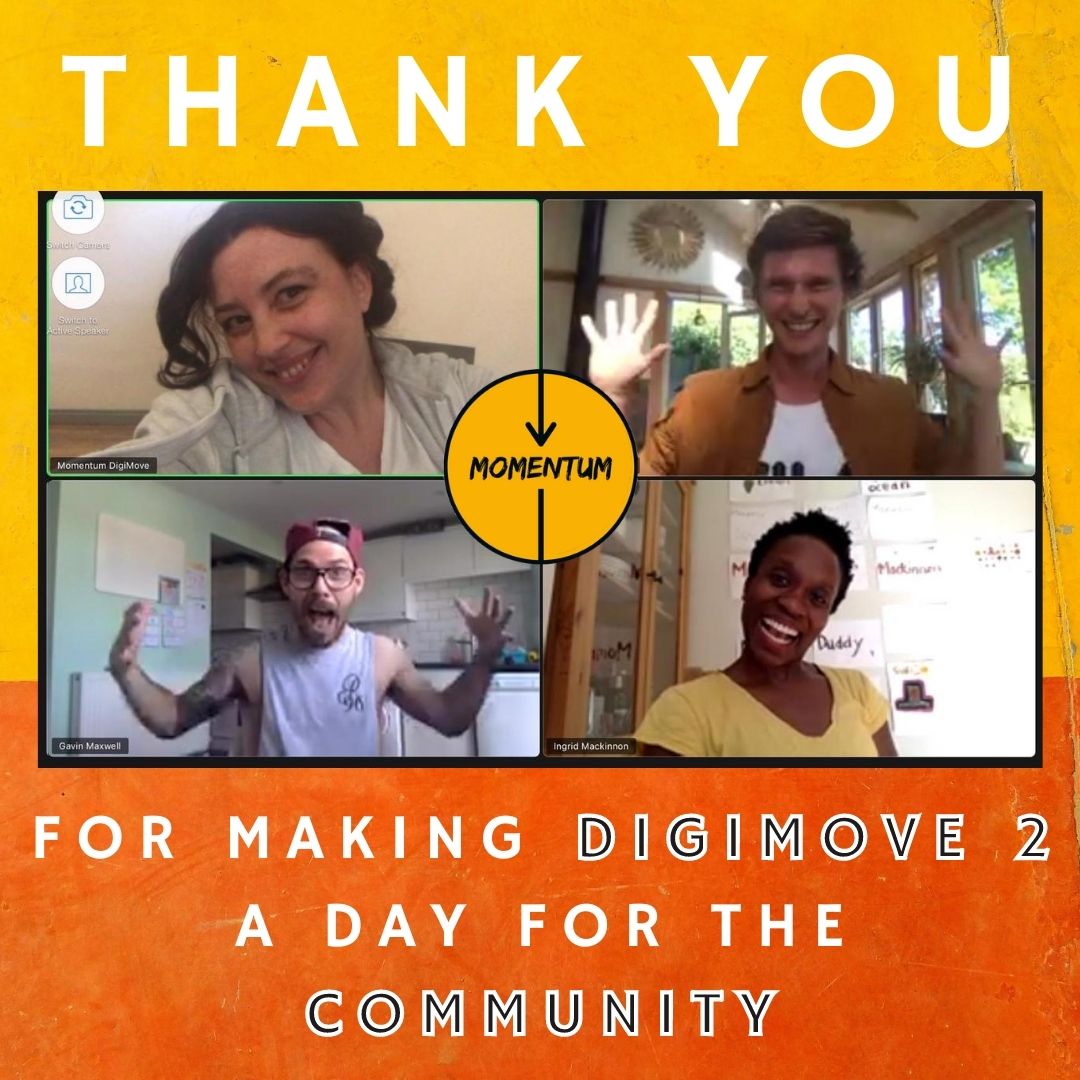 MomentumSympos1's tweet photo. It was brilliant to see so many of you at Digimove 2.
Thank you for your support, whether you have attended, shouted about us, donated or recommended us.
Your support allows us to do what we do for the movement community.
Thank you. See you all soon! 💥
#Digimove #Momentum https://t.co/9G5ZnJQ5Ee