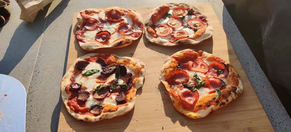 The pizza oven gets its maiden voyage