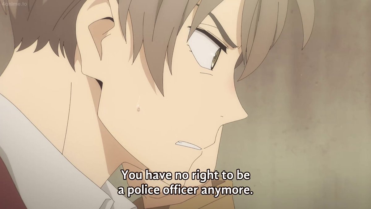 to end, remember how many times hoshino kept on saying that he doesnt have the right to be a cop anymore or that what he's saying about the hostage take is wrong?