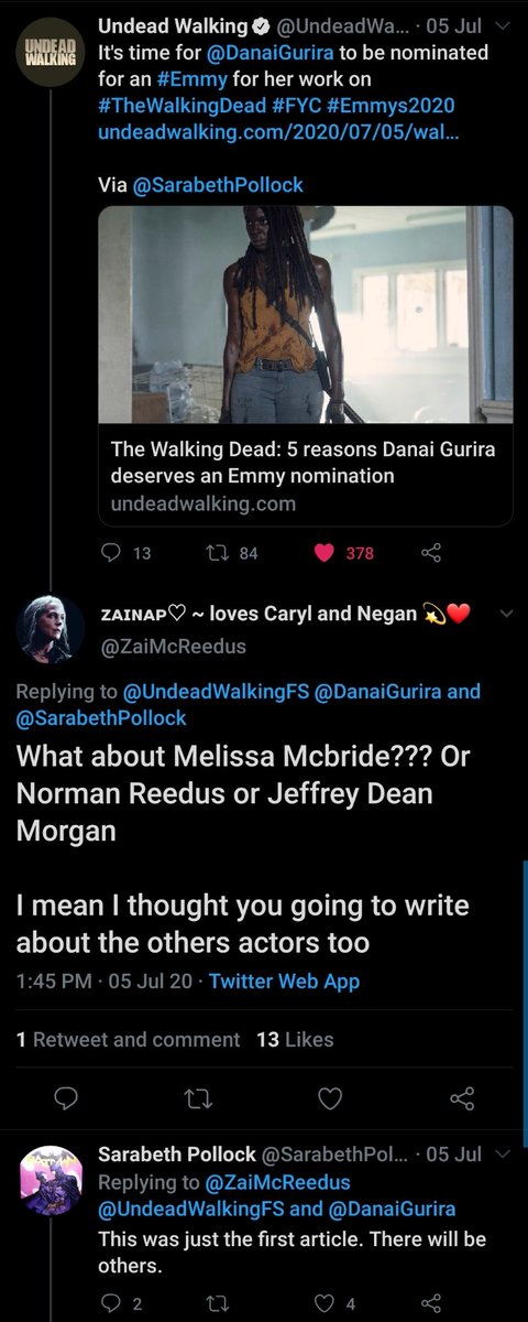Just more examples of Carol/Caryl fans harrasing TWD main accounts all in the name of their ship & fave. Just cuz Donnie was winning in the first poll they bullied Johnny so much he had to make another one & of course Michonne getting some attention doesn't sit right with them.