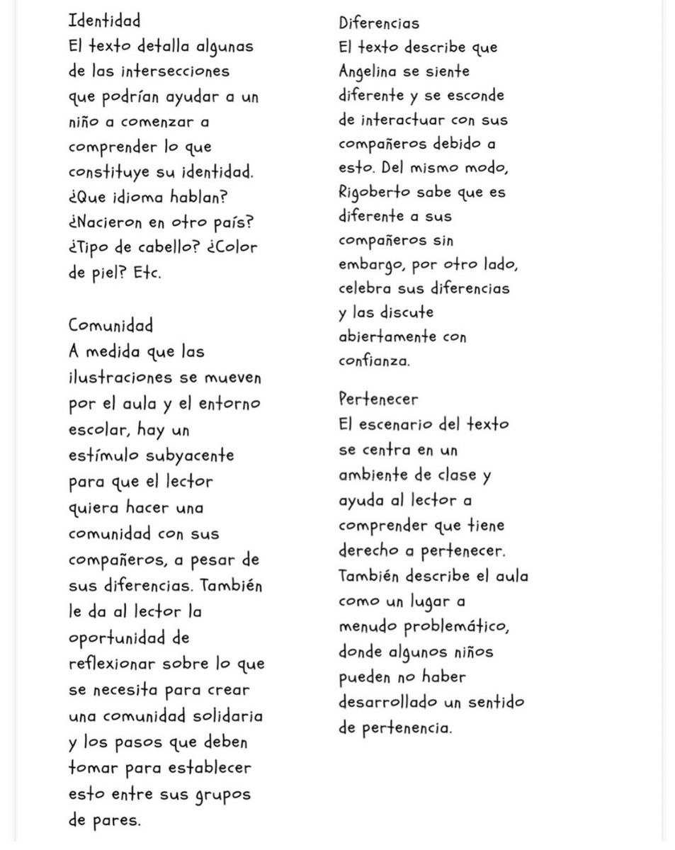 akomainstitute's tweet photo. Some of the themes we discovered in “The Day you Begin” or “El Dia en Que Descubres Quien Eres” by Jacqueline Woodson. It’s a heartfelt and inspiring storybook to help children find their place in the world! #BAMEd #Educolor #LatinxRepresentationMatters #BlackGirlsRock #Diversity https://t.co/5apKEA1nSY