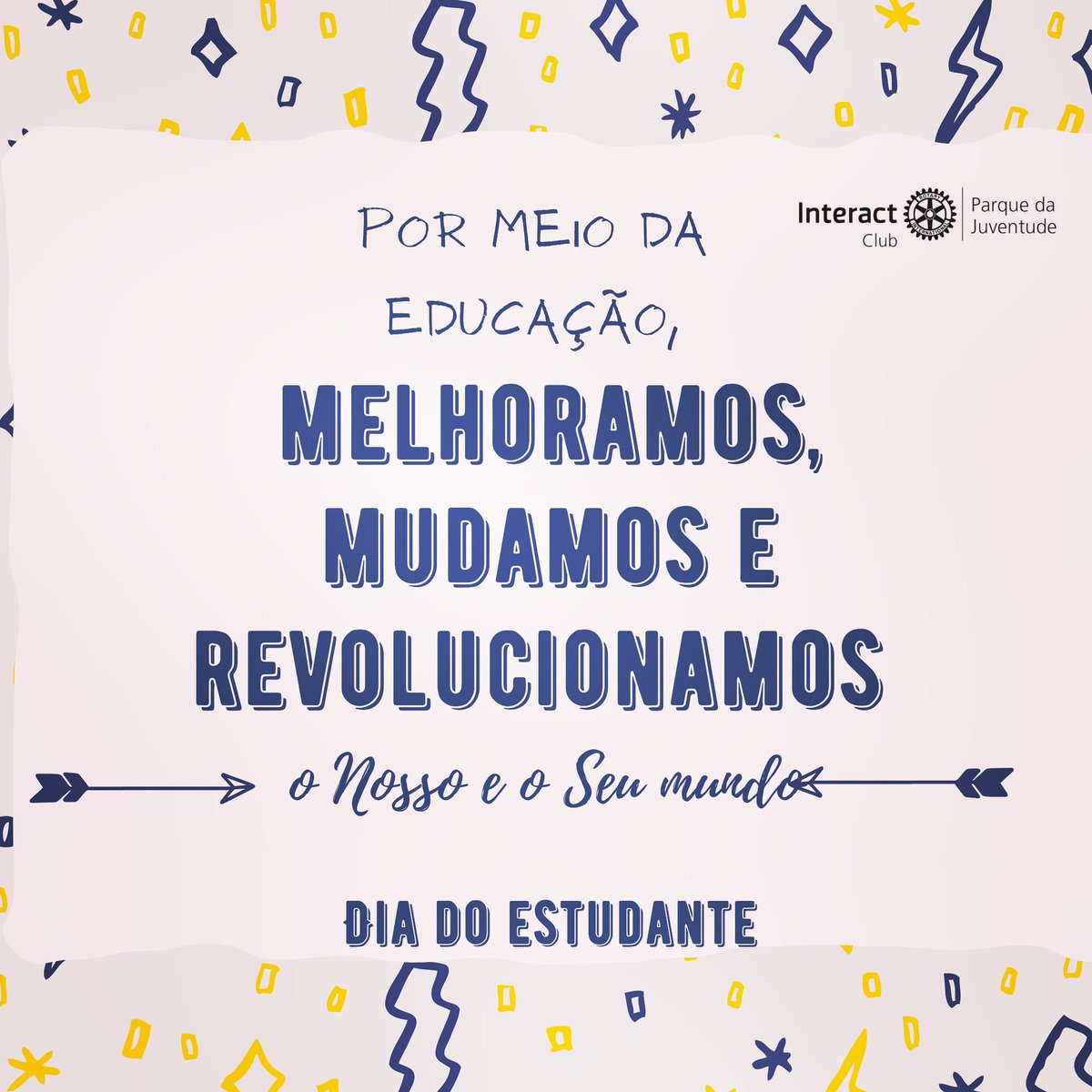 interactpj's tweet image. Feliz dia do estudante!!💙🥰

#DiadoEstudante 
#interact
#rotary