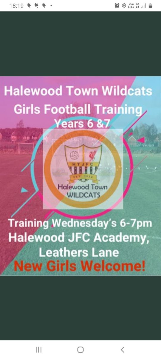 HalewoodTownJFA's tweet photo. The girls are looking to add to their squad as they move towards 9 a side , if anyone is interested. Great bunch of girls and managers, if interested just turn up. https://t.co/1lhuF9XZwS