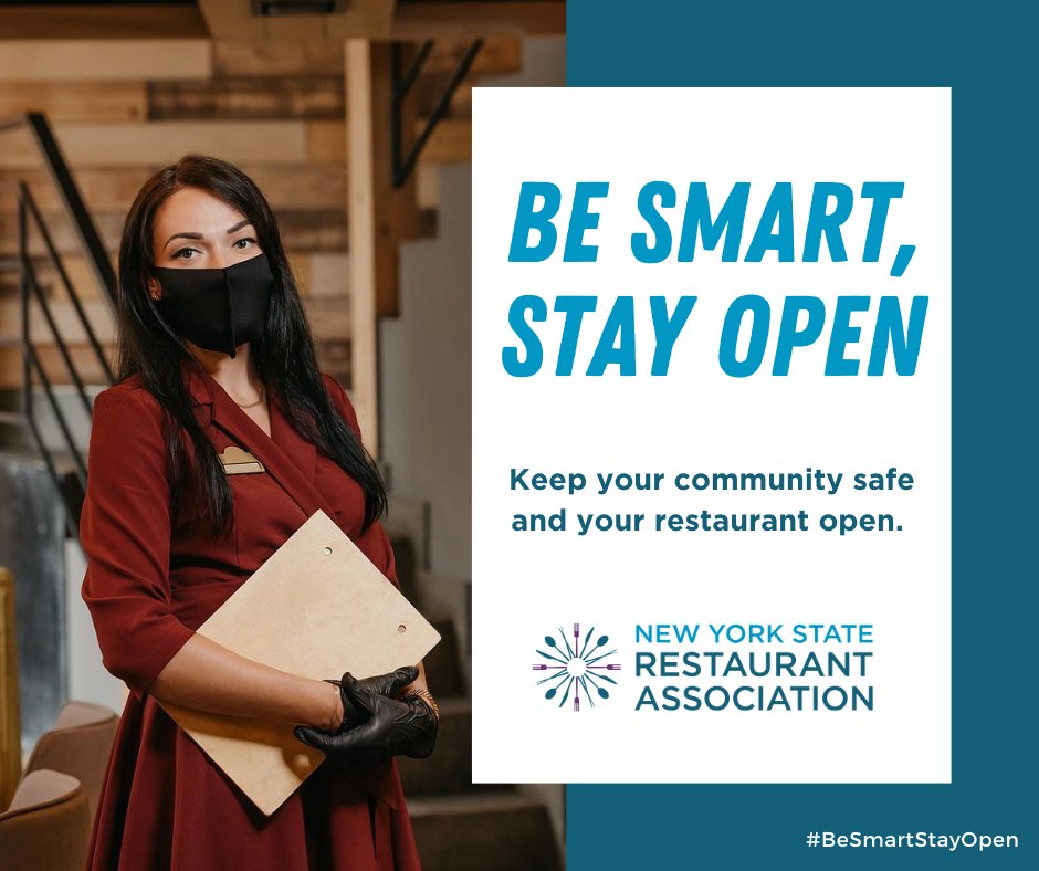 NYSRA's tweet photo. Thank you to all restaurant staff who are doing their part to keep guests safe and restaurant doors open. We know this is not an easy time, but each day that we remain in compliance with the State guidelines, we take another step closer to where we need to be. #BeSmartStayOpen https://t.co/lFedvcgdsp