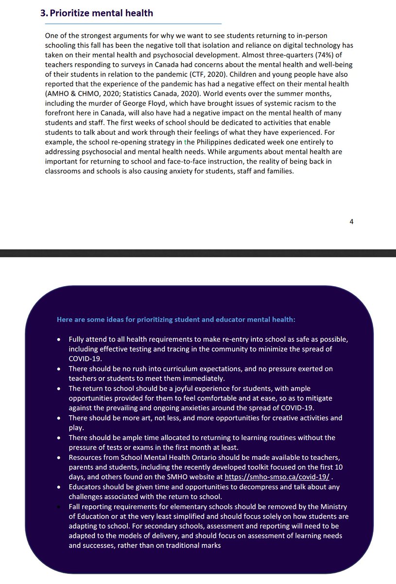  #GentleReturn Consideration 3: Prioritize mental health https://www.oise.utoronto.ca/preview/lhae/UserFiles/File/Gentle_Reopening_of_Ontario_Schools-2020.pdf #OntEd  #SafeSeptember  #BackToSchool /4