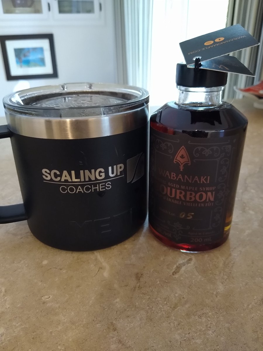 DonaldHache's tweet photo. @wabanakimaple
Bourbon infused Wabanaki Maple Syrup is just what this #scaleupnb #coach needed with a cup of coffee or tea. #yummy https://t.co/WAxzuHza8k