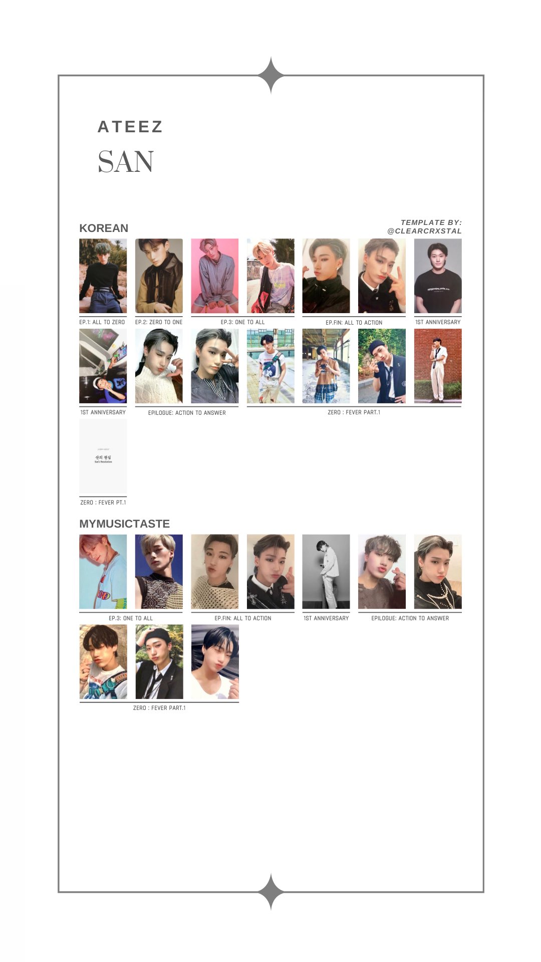 alegna в X: „updated ateez individual member pc / photocard