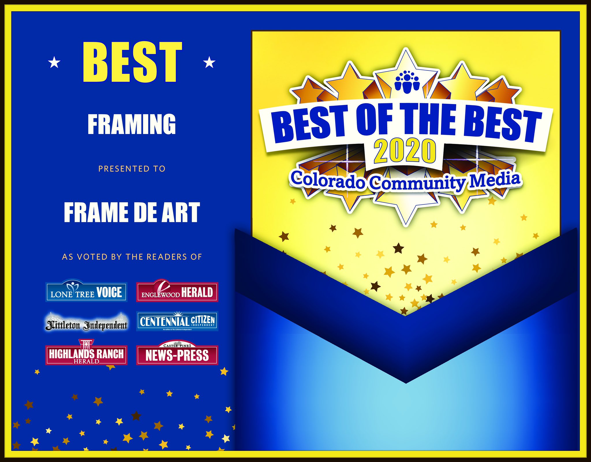 Frame de Art on Twitter "Honored to be voted Best of the Best 2020
