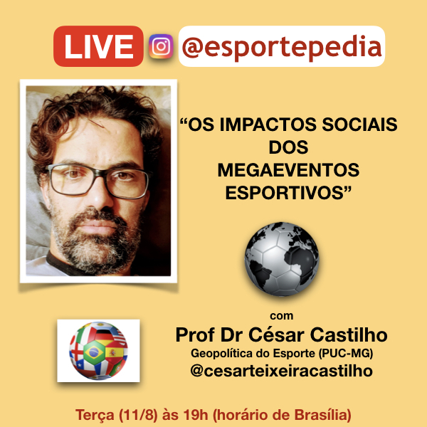 Esporte_Pedia's tweet photo. 🎦 Hoje dia 11 tem [LIVE] 🔴 no IG @esportepedia a partir das 19h (Brasília) com o professor de "Geopolítica do Esporte" no curso de Relações Internacionais da PUC-MG, Dr César Castilho. Encontro marcado, até breve! #relaçõesinternacionais #esportes https://t.co/4KnHmKDW5I
