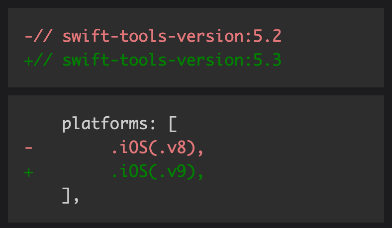 Joe_Duffy's tweet image. I’ve been using #SwiftPM version-specific manifests to remove the deployment target warning in Xcode 12 without a breaking change.
I’ve seen it around but haven’t found it documented so I wrote a little blog post illustrating its usage: josephduffy.co.uk/posts/supporti…
#SwiftLang