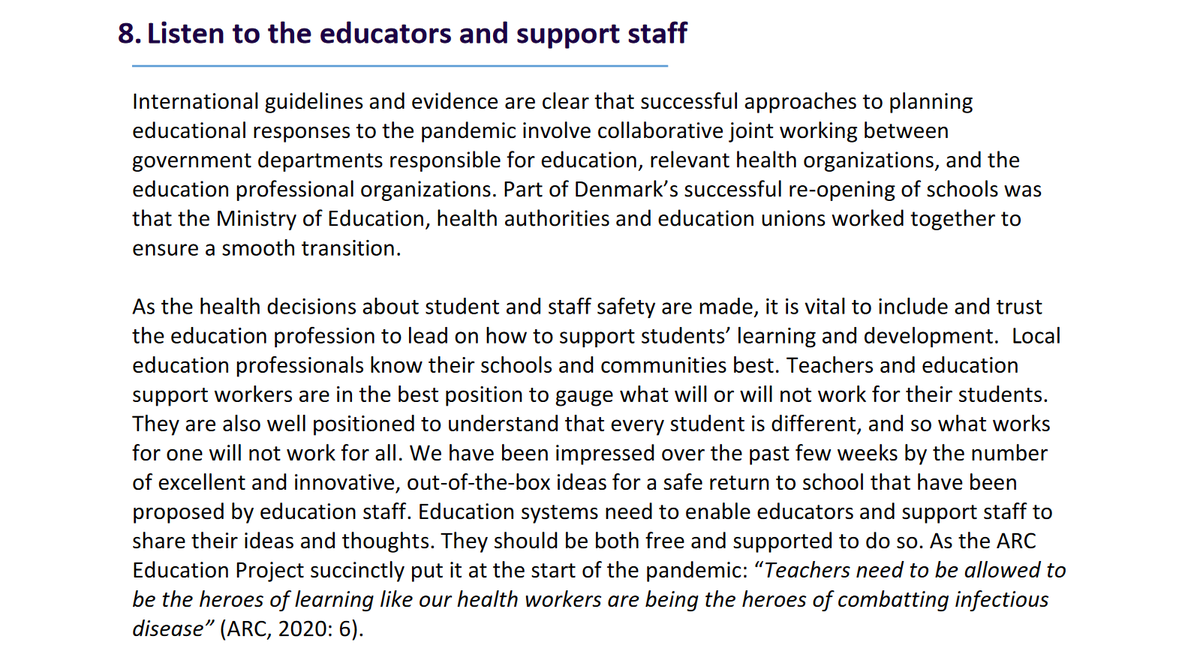  #GentleReturn Consideration 8: Listen to the educators and support staff https://www.oise.utoronto.ca/preview/lhae/UserFiles/File/Gentle_Reopening_of_Ontario_Schools-2020.pdf  #OntEd  #BackToSchool  #SafeSeptember /9