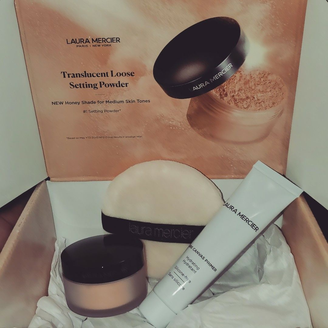 LauritaAlways's tweet photo. So excited to try this!! 😍😍 Thanks to @Influenster @lauramercier for this complimentary trio set I received for testing purposes. #complimentary #settingpowder #LauraMercier #Influenster #productreviewer #contest https://t.co/pCXGnwFi2h https://t.co/5ktRFfMRDw