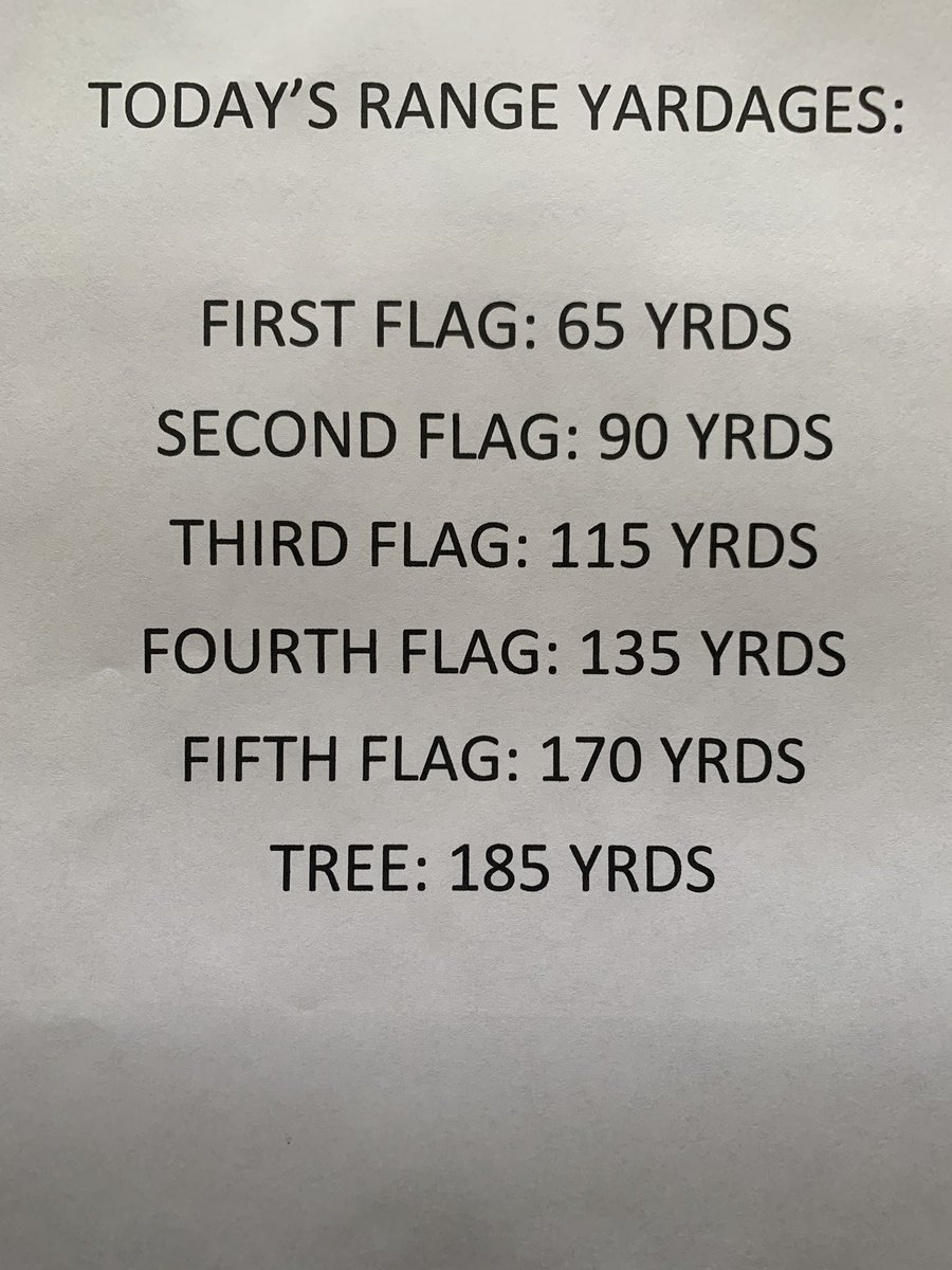 If you’re coming to the range today 😃