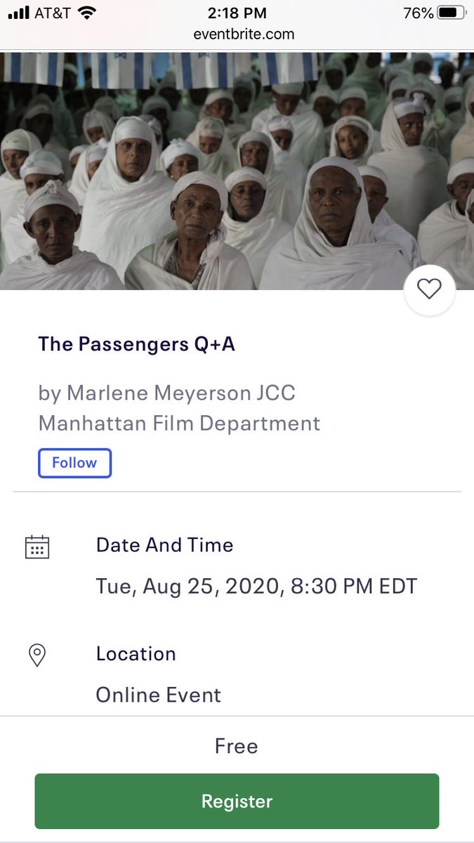 Don’t miss a virtual run of The Passengers - The Remaining community of Ethiopian Jews starting Friday Aug 21 and join the q&amp;a Tuesday Aug 25 mmjccm.org/programs/virtu…  @onejewishfam