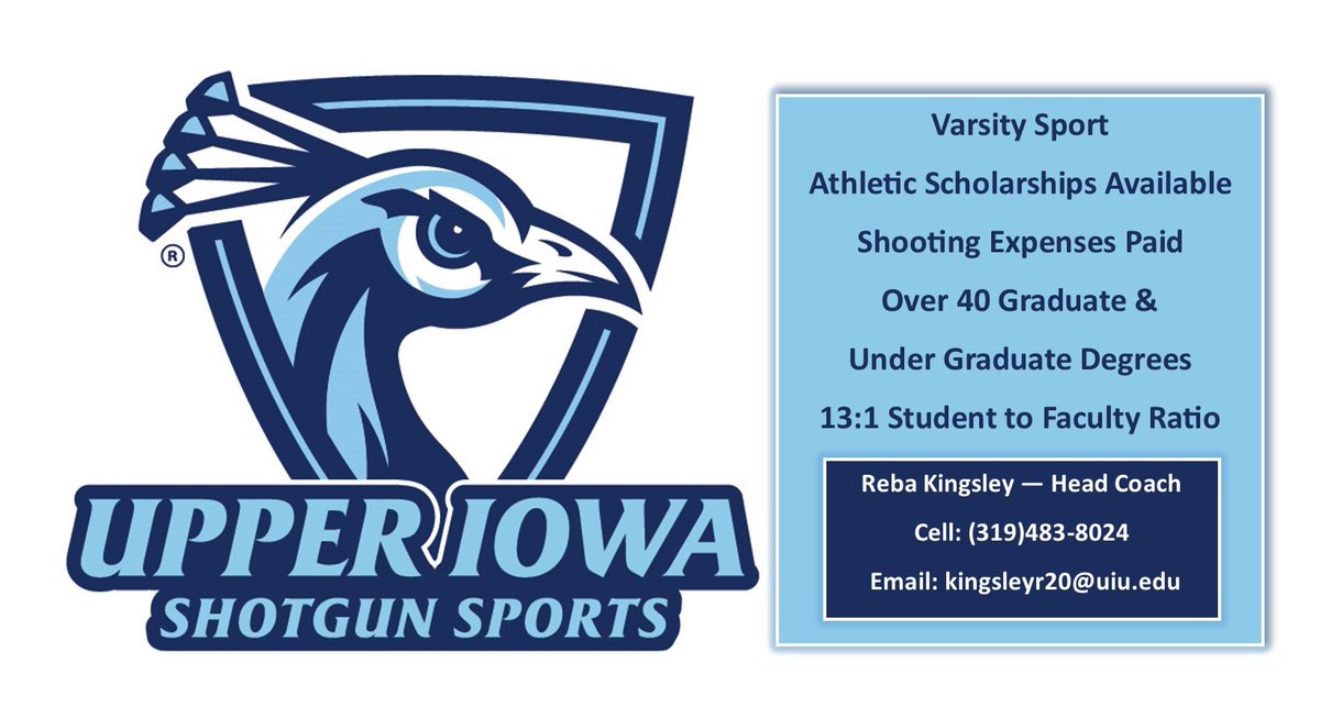 Considering taking your shooting to the collegiate level?

Take a few minutes to fill out the Shotgun Sports Prospective Student-Athlete Form: uiupeacocks.com/sb_output.aspx… 

#letsgoshooting #NationalShootingSportsMonth #UIUShotgunSports #collegeshootingsports #feathersup