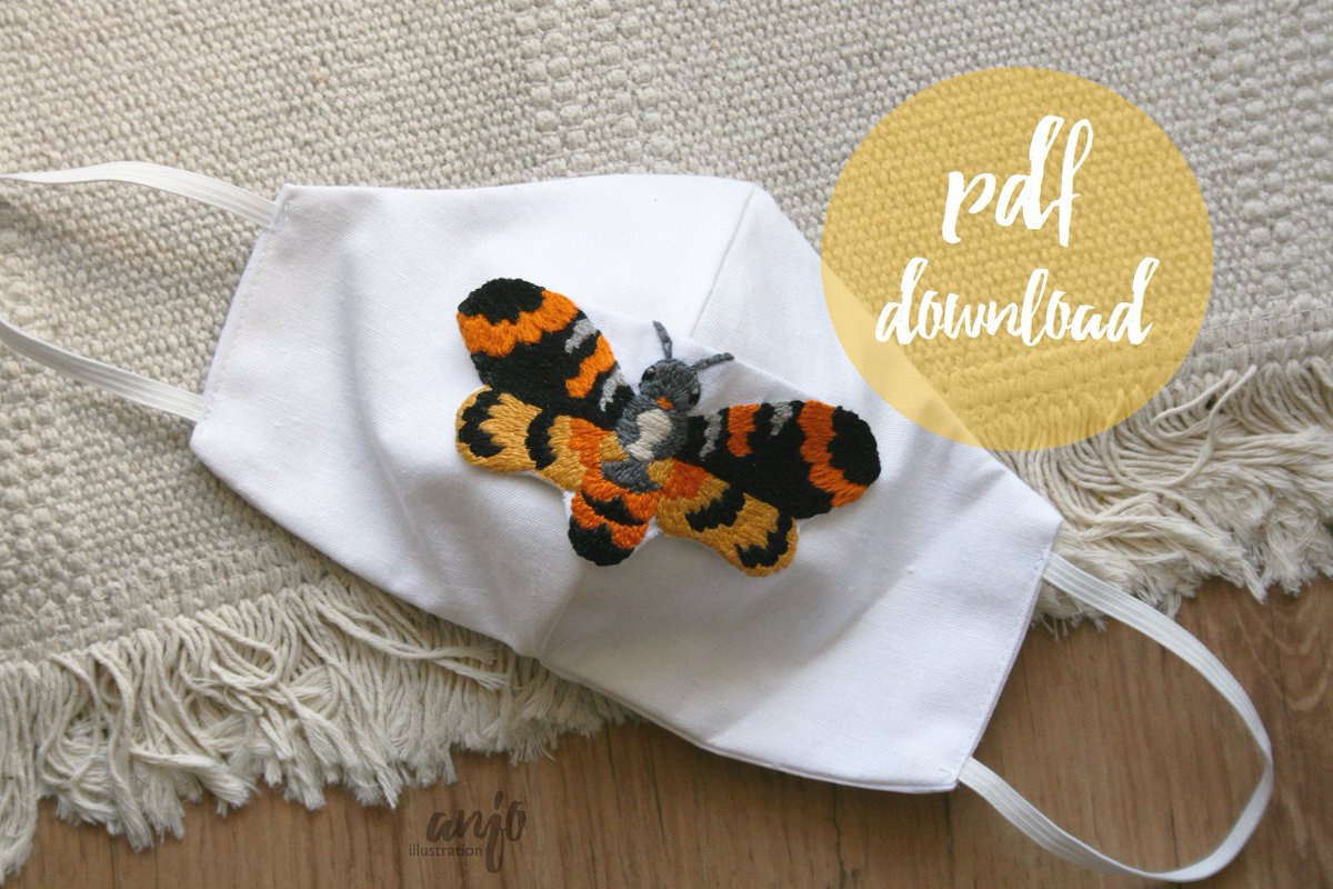 Wanna spice up your face mask? This embroidery pattern is designed to to exactly this! 

etsy.com/de/listing/800…

#mothembroidery #entofashion #embroidery