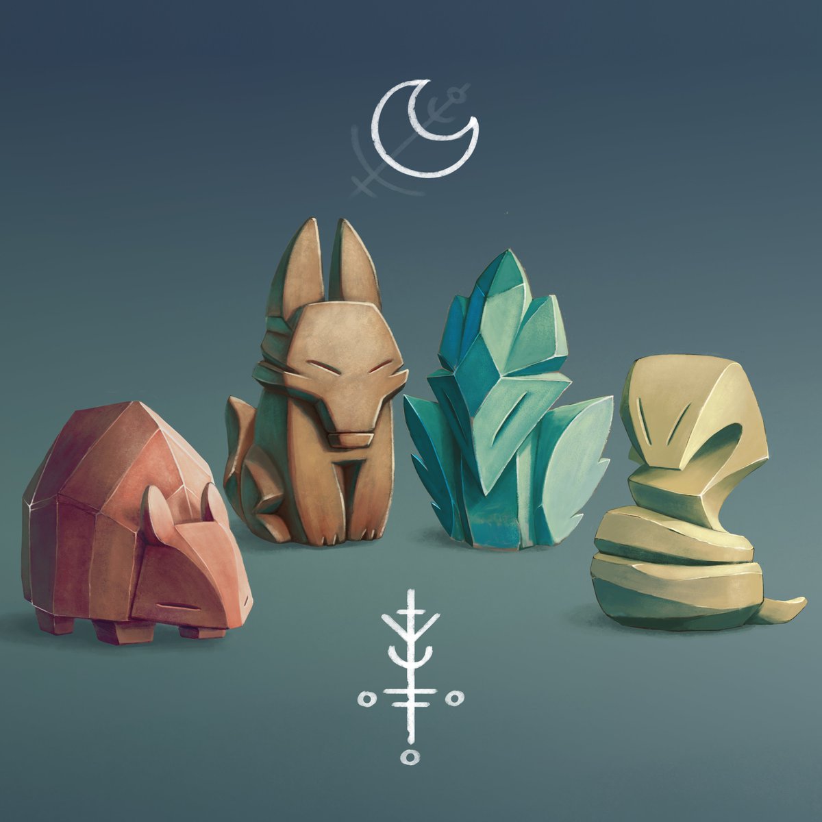 Good luck animal charms #illustration #digitalart