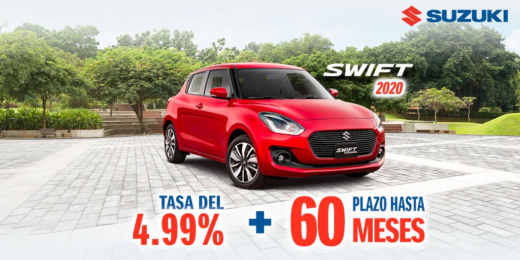 SuzukiPolanco's tweet photo. 🔥 APROVECHA 🔝 Estrena HOY! 😎 TASA 4.99% y plazo hasta 60 meses #Swift 🚗 ¿Cuál es tu favorito? Cotiza tu próximo #Suzuki 

#SuzukiPolanco #Camcar https://t.co/DITHf3Qync