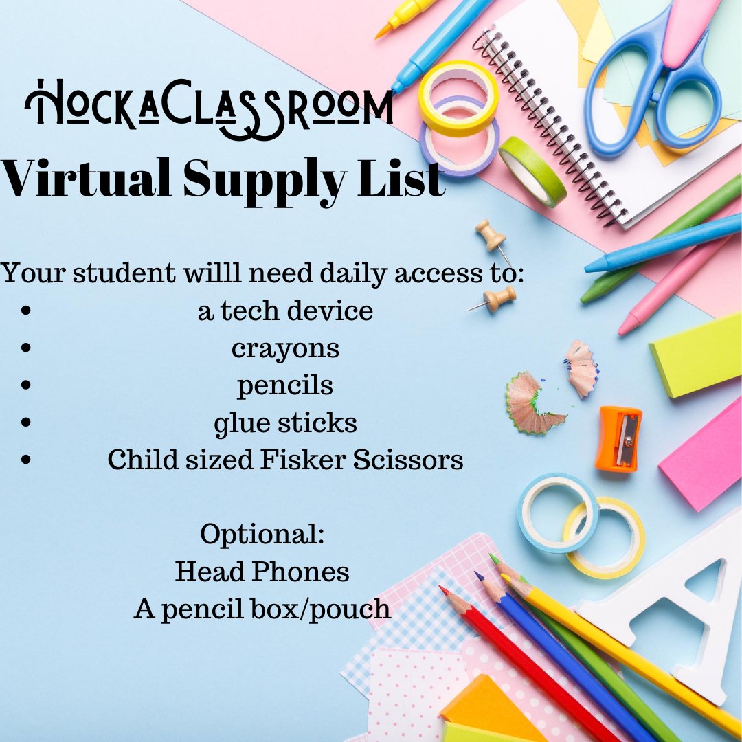 Here is my Virtual Kinder Supply List for <a href="/DixonRoadElem/">DixonRoadDragonflies</a>  Still adjusting to the idea of going virtual all year... I have finally adjusted my school supply list. Sorry for the delay!