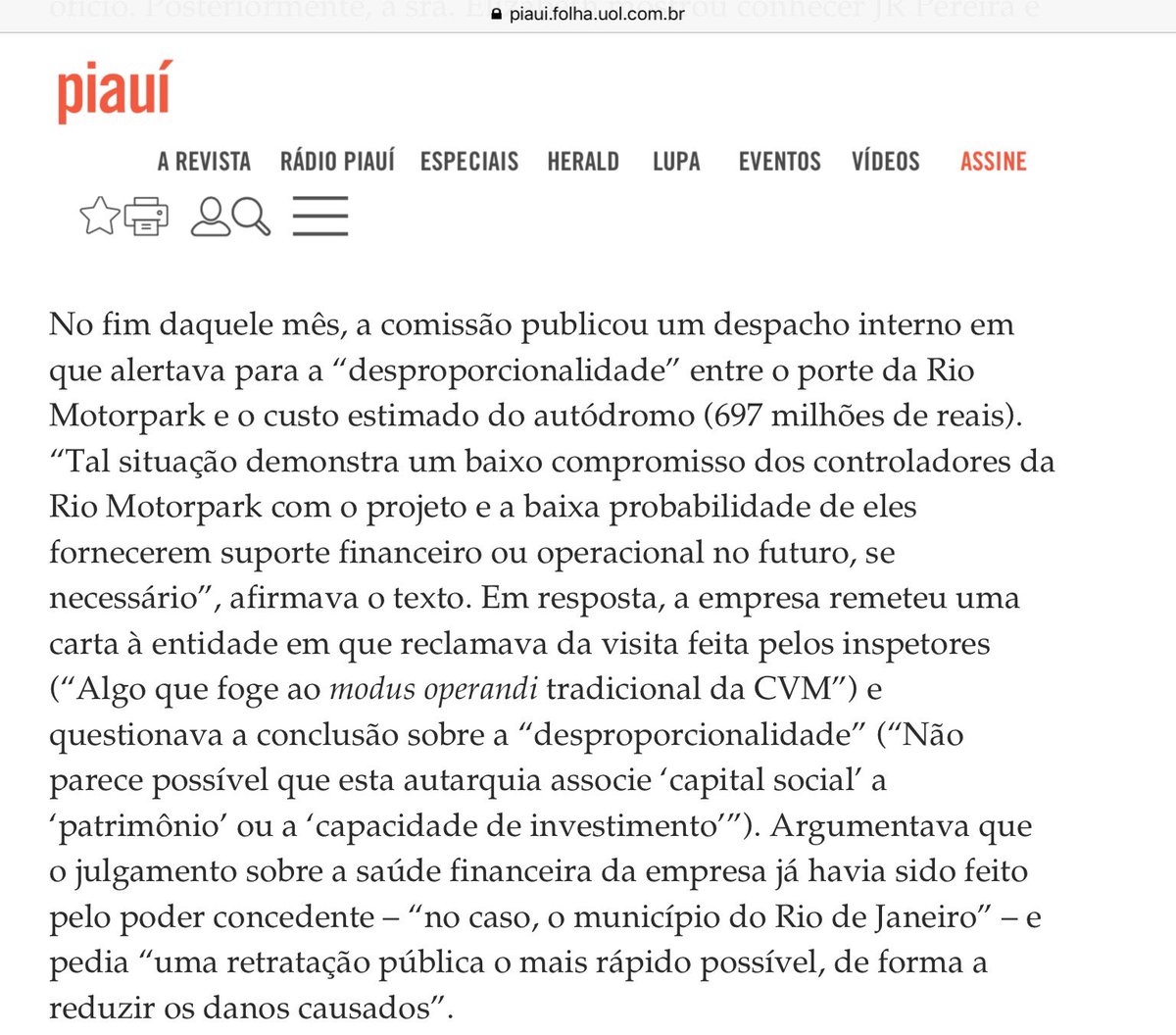 Acontece que a RM tem um capital social de 100k reais,e prestaria um serviço no valor de R$697milhões(o edital exigia um capital social de ao menos 10% do valor da obra, 69milhões). De onde viria tanto dinheiro? “Segredo, tenho uma receita de bolo que não abro para ninguém”.