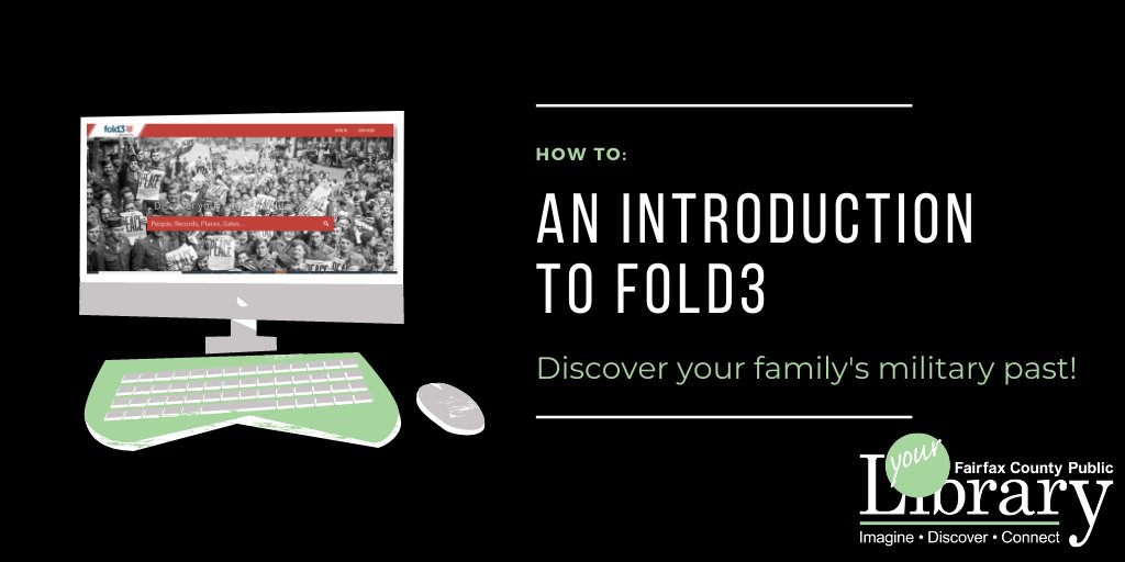 fairfaxlibrary's tweet photo. Interested in #genealogy? You're in luck! You can access @fold3, an amazing collections of #military records through #FairfaxLibrary! It has service records dating all the way back to the Revolutionary War! Watch our how-to video now: https://t.co/KdF7nBmofd https://t.co/VFR09d83Eh