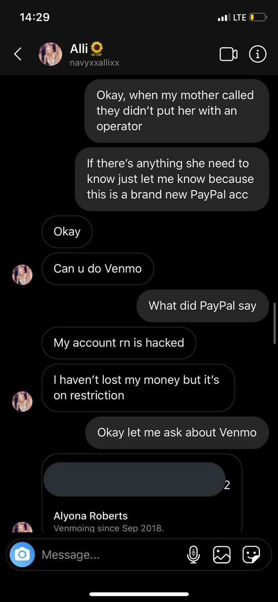 Instagram scammer