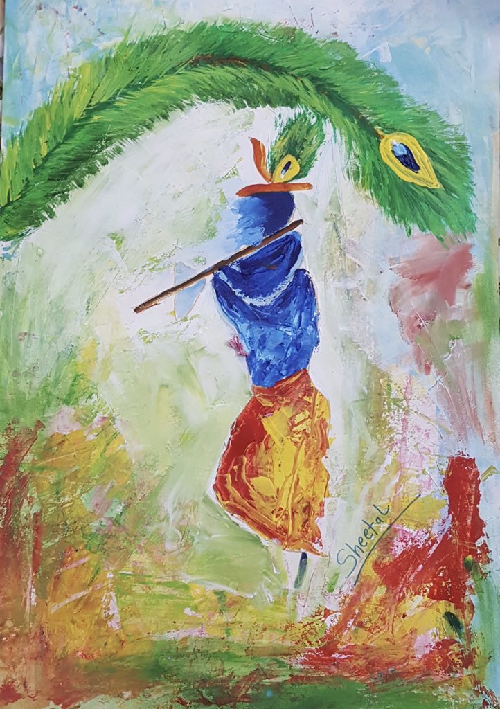 SheetalArtz's tweet photo. Happy Janmashtam. #sheetalartz #indianartist #krishna https://t.co/kURJopDTUt