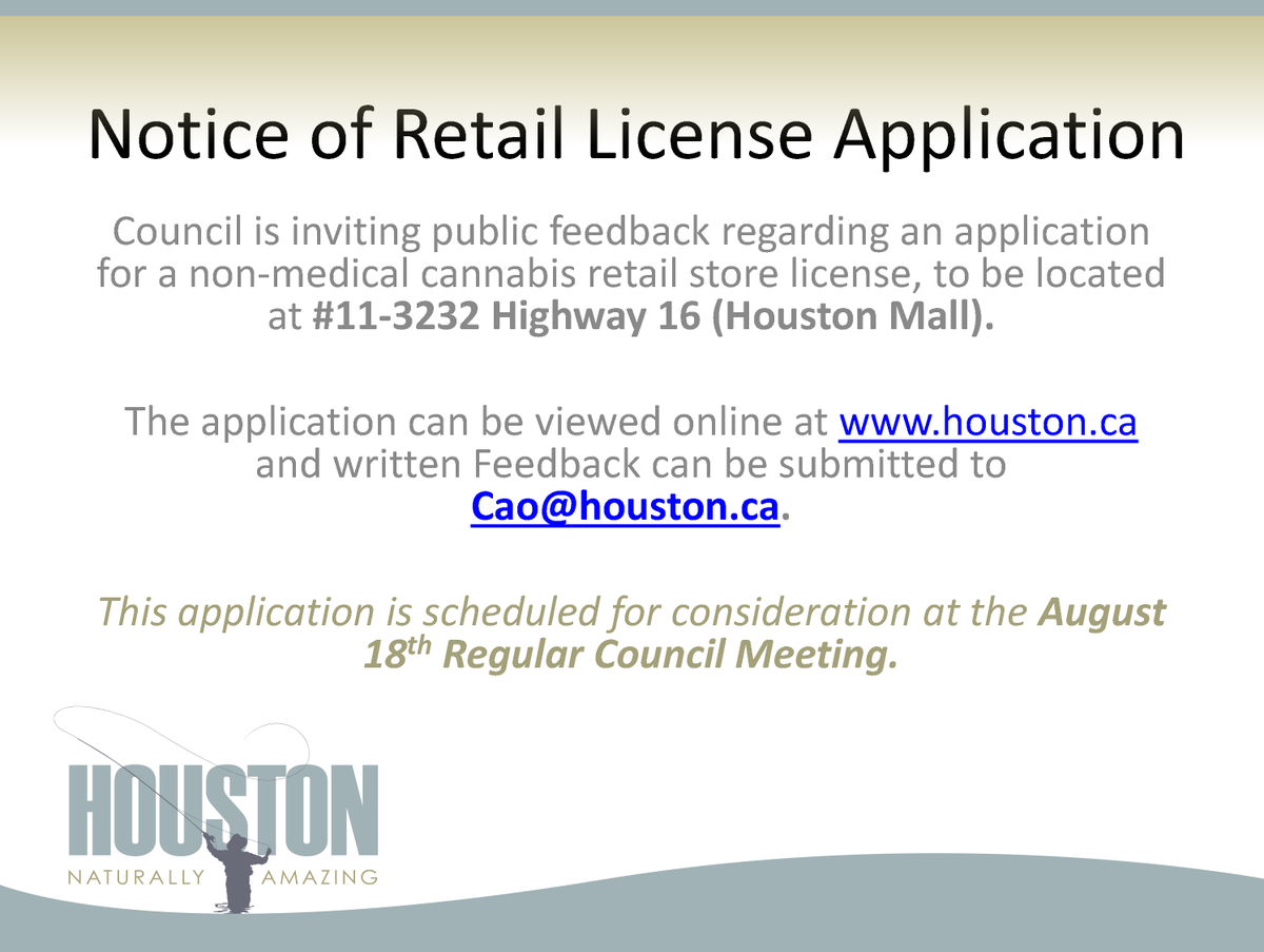 CanadaHouston's tweet photo. Last week to have your concerns heard in regard to this application! Submit your thoughts now by email to cao@houston.ca! https://t.co/RCdv9l0Eqc