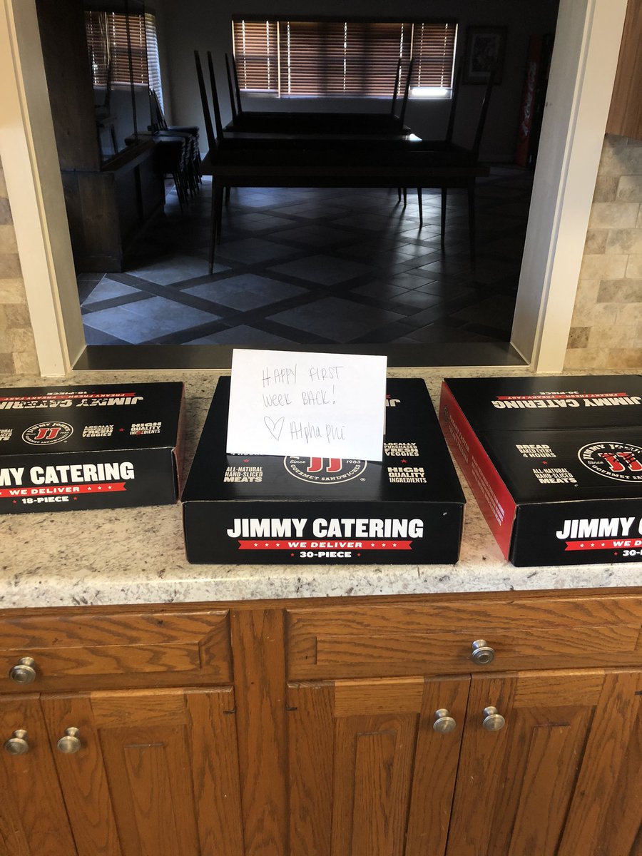 Thank you to the women of <a href="/USDAlphaPhi/">Alpha Phi | University of South Dakota</a> for dropping off some Jimmy Johns for us this morning! TKE ♥️s APhi!