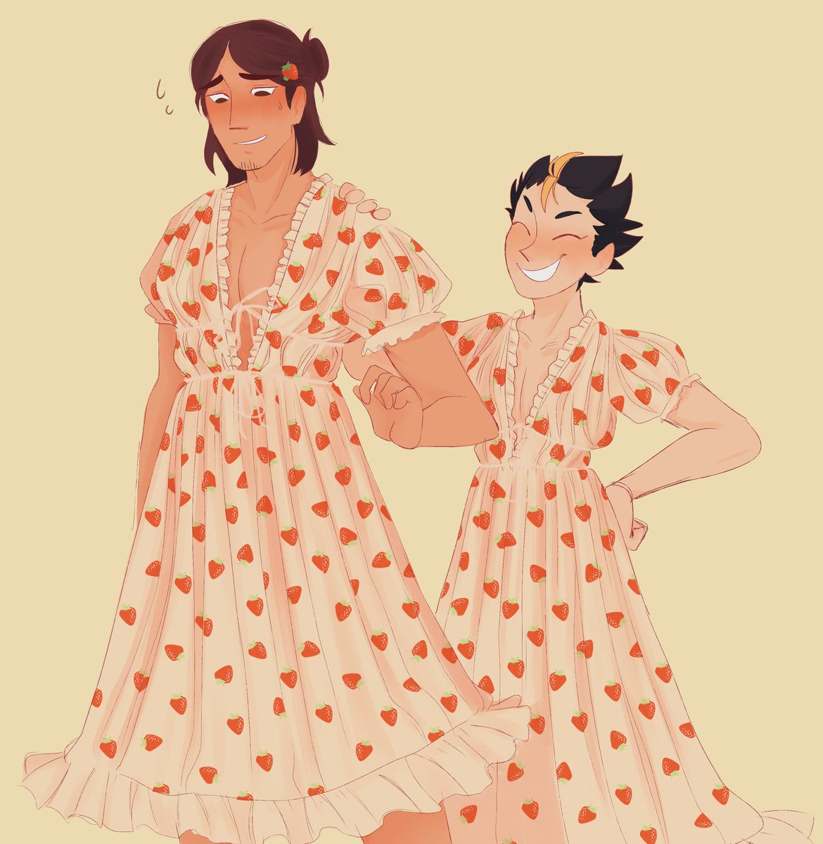 TenderandMilder's tweet image. The strawberry dress looks good on all shapes and sizes!!