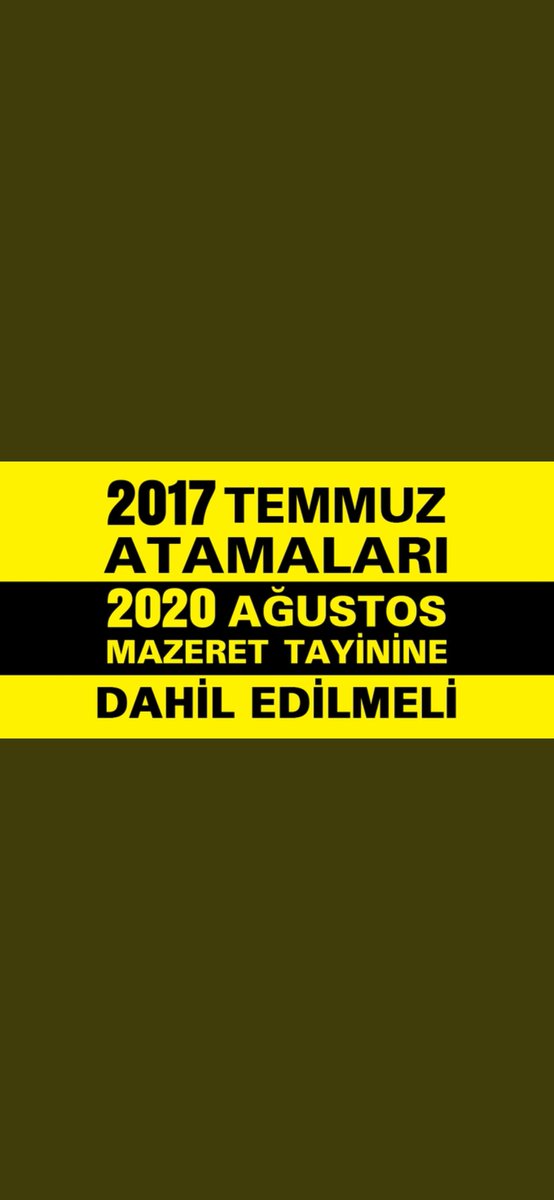 <a href="/ferayayd/">Feray AytekinAydoğan</a> Mazeret tayini için süre değil, mazeret esastır. Güvenlik soruşturmalarının yapılması ve uzamasının sorumlusu öğretmen arkadaşlarımız değildir. Arkadaşlarımızın göreve başlama değil, atama tarihleri esas alınmalıdır.
Meb2017ler TayinBekliyor