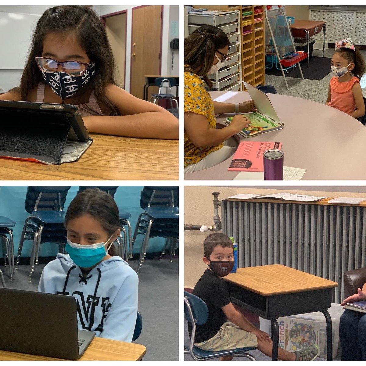 ABVMDenver's tweet photo. Our students are back in the building this week to drop off supplies and take beginning of the year assessments! Oh, how we’ve missed them! Welcome back! #covidcantstopus @DenCathSchools https://t.co/4J5ztfarxN