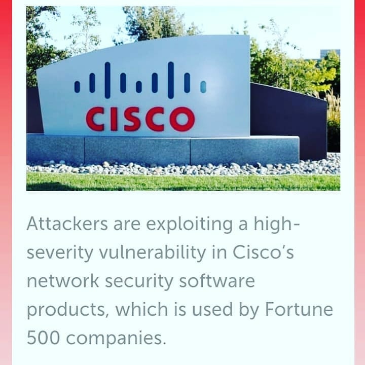 EbotAyuk's tweet image. Please Follow @EbotAyuk
High critical vulnerability in CISCO
#ciscosecurity #embeddeddevicesecurity #cybersecurity #riskmanagement #encryption #IoT #AI #dataprotection #privacy #hacking #hacker #pentest #tech #datascience #code #coding #python #php #linux #technology #security
