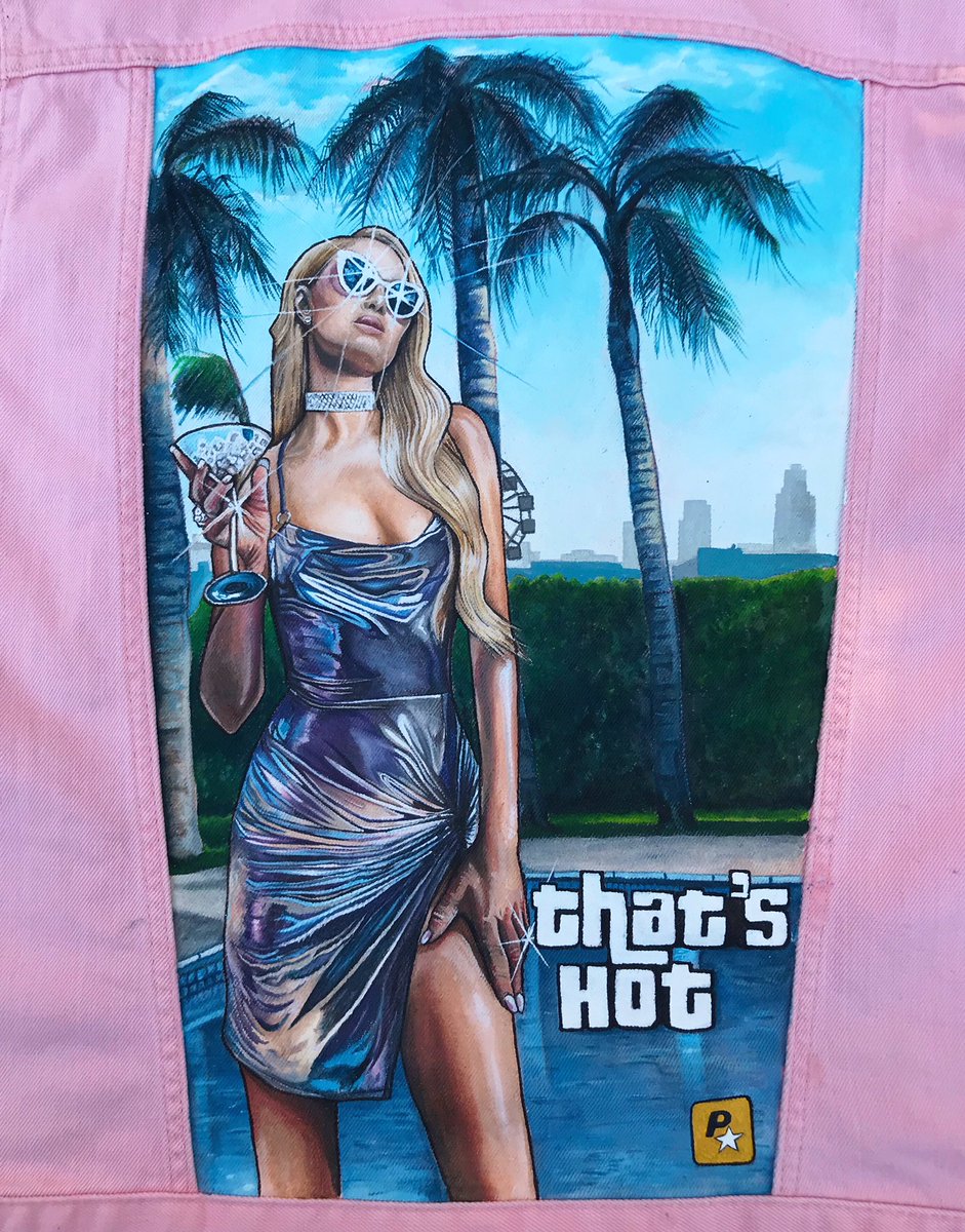 johnnygurnett's tweet photo. I know @ParisHilton tweeted this in 2018, but it really stuck with me and I literally think about it thrice a day. Soooo I just had to do something about it 🎨 #gta https://t.co/wDQbhvOAAO
