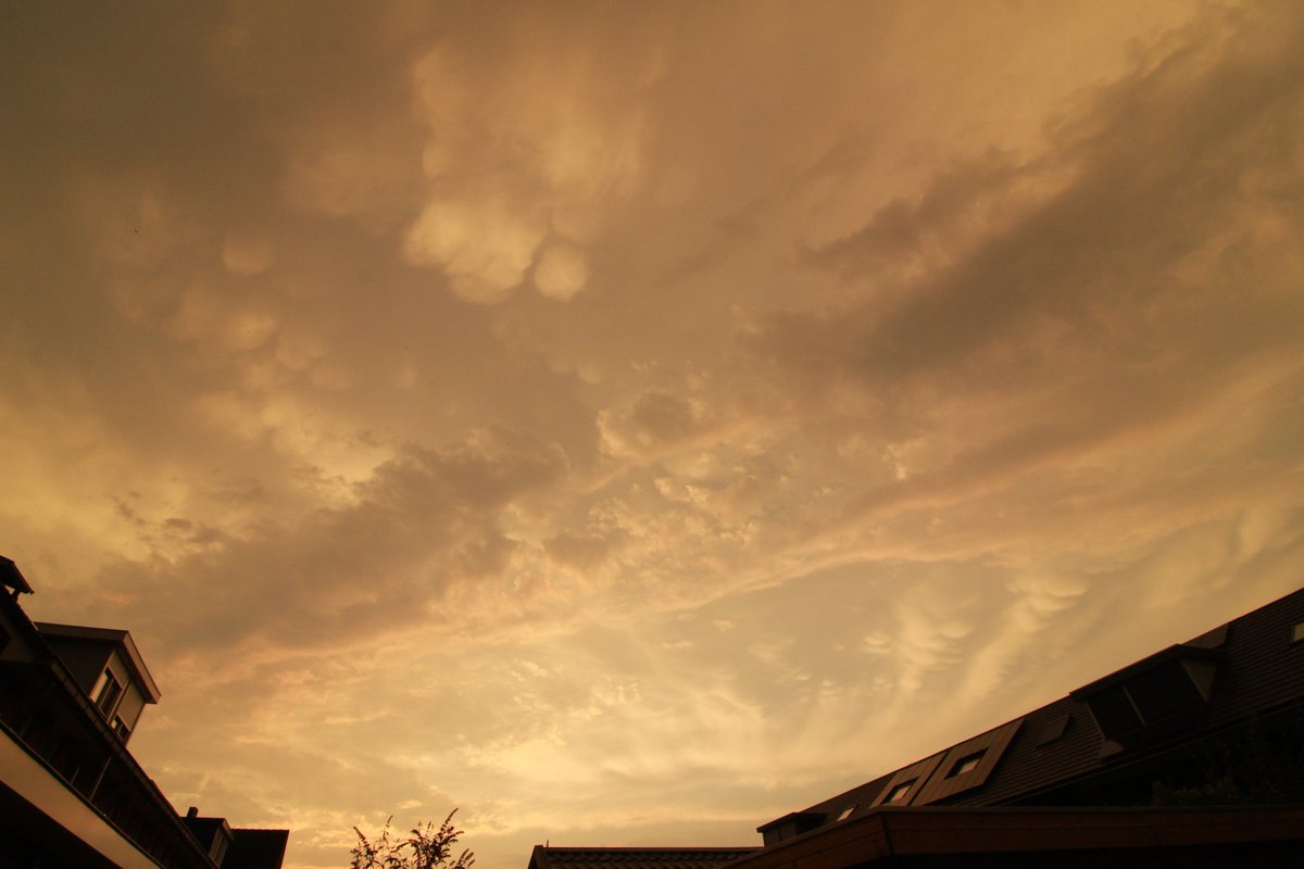 tonnieontour's tweet photo. ⛅👀| Mammatus wolken en een hele gele lucht met in de wolken een vliegtuig die de buien probeert te ontwijken.
#Twitterhitte
@mooielucht @NoodweerBe @Talpaweer @BuienRadarNL @Weerplaza https://t.co/nB8AOHMfRZ