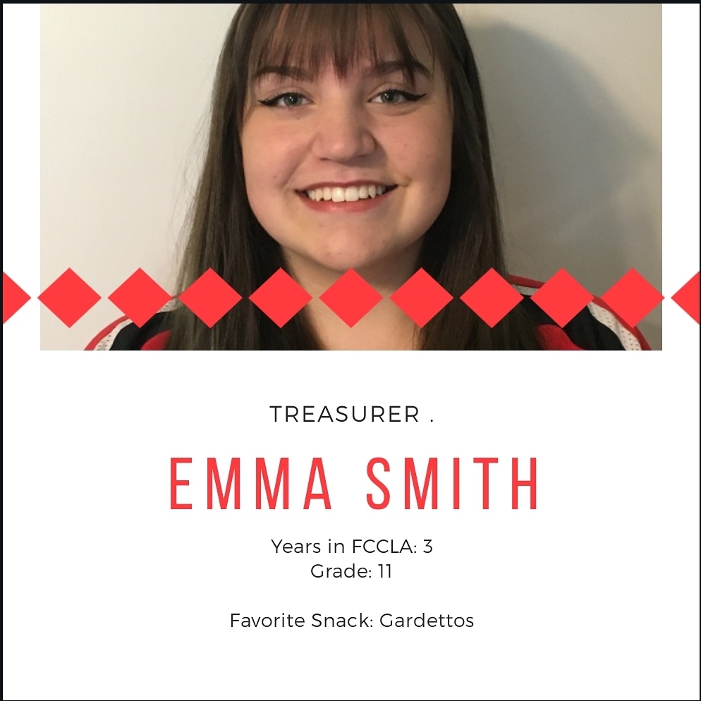 rowva_fccla's tweet photo. Meet our 2020-2021 treasurer, Emma Smith! #rowvafccla #rowvastrong #ilfccla 🌹❤️ https://t.co/X5pTMZJeu3