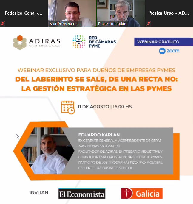 camaraspyme's tweet photo. En este momento estamos asistiendo al webinar de Eduardo Kaplan, organizado por @ADIRASarg y @camaraspyme 

¡Gracias por su participación!

https://t.co/xS0z6QB271 https://t.co/GTe3ymGbdX