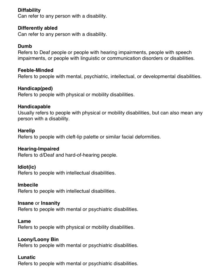 - while i don’t feel comfortable saying these words, i have screenshotted a list of them below if you want to learn more (and also some alternatives to use instead too!)
