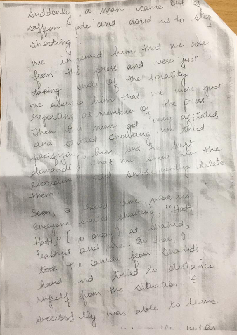 Here, young men surrounded her and took her pictures and videos without her consent, and verbally harassed her. A middle-aged man exposed his genitals to her, shook his penis and made lewd facial expressions at her.