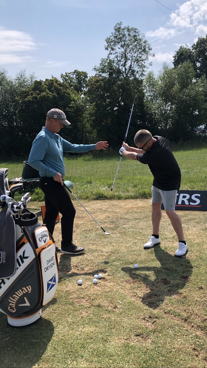 Huge Thanks 👍⛳️<a href="/Liambondgolf/">Liam bond</a> for letting us have use of your academy today So DD could see his coach <a href="/jamiegoughgolf/">Jamie Gough</a> before going into the “bubble” @CelticManorGolf #CelticClassic2020 &amp; thanks for the #TRS👌stick much appreciated @EuropeanTour #TeamDD <a href="/CallawayGolfEU/">Callaway Golf Europe</a>
