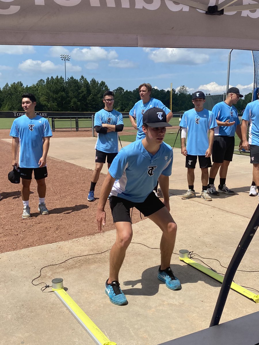 TeamCALBaseball's tweet photo. TESTING at the @USABChamps_NC in Cary, NC, @TeamCALBaseball Black Squad getting their Measurements! #TeamCalCompetes #TeamCalFamily @USABaseball @sluggernation @BaseballAiea @TesoroBaseball @TeamCalHawaii https://t.co/LKlxhJX1Tg