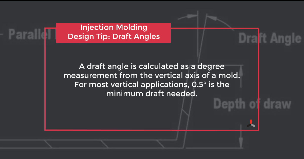 XCENTRICmold's tweet image. Designing for injection molding? Don't forget to add draft! Download the Draft Angles Design Guide to learn best practices: hubs.ly/H0twCNX0 #draftangles #injectionmolding #plasticpartdesign #designguides #Xcentricmold