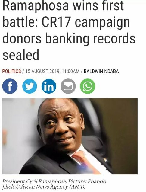 When exposed this is what he did.  #UnsealCR17BankStatements  #CyrilMustGo