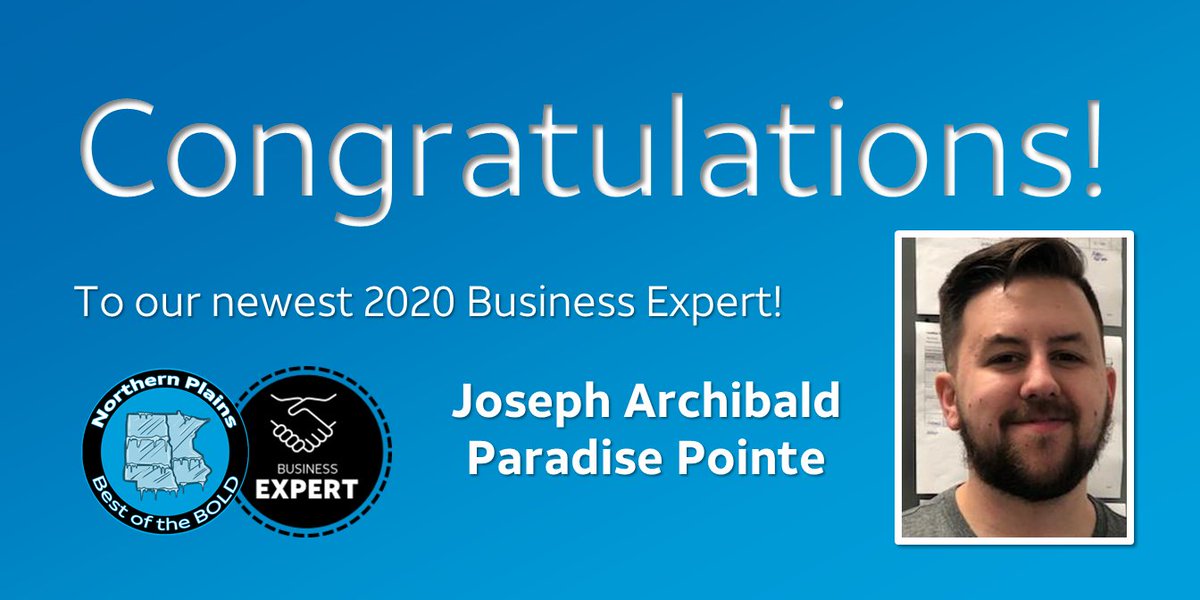 BOLD Northern Plains (@boldnp) on Twitter photo Congratulations to Joseph Archibald,
our latest #BusinessExpert from our Paradise Pointe Location! Is your business in the West Des Moines area? Visit Joe for all your wireless and entertainment needs!
@carodawn_11 <a href="/JakeRedenbaugh/">Jake Redenbaugh</a> @BrianWest_NP Congratulations to Joseph Archibald,
our latest #BusinessExpert from our Paradise Pointe Location! Is your business in the West Des Moines area? Visit Joe for all your wireless and entertainment needs!
@carodawn_11 <a href="/JakeRedenbaugh/">Jake Redenbaugh</a> @BrianWest_NP