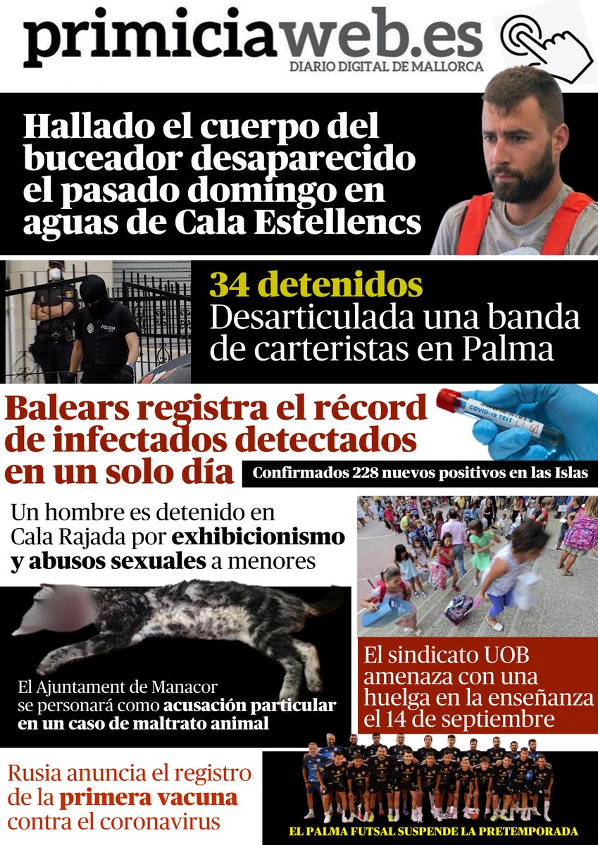 primiciaw's tweet photo. ▶️Noticias que debes conocer antes de que acabe el día
▶️ https://t.co/cJpiPiU55M #Palma #Mallorca #Balears https://t.co/aaNpCKRaHE