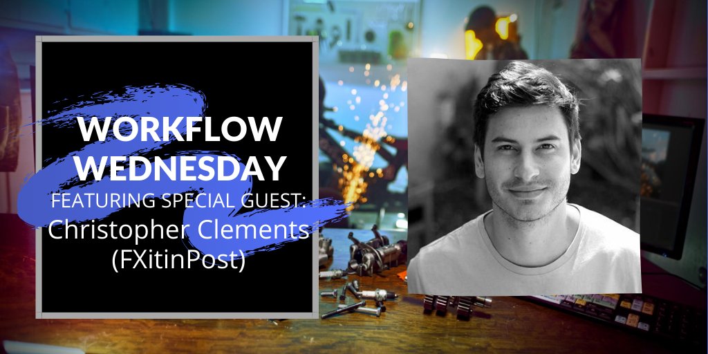 For this week's #WorkflowWednesday (Tomorrow at 1pm PT) we're joined by Christopher Clements of <a href="/_FXitinPost/">Christopher Clements</a>! 
If there's anything you'd like to ask about his workflow, background, or expertise, post it here and we'll be sure to get into the show.
hubs.ly/H0twpxq0