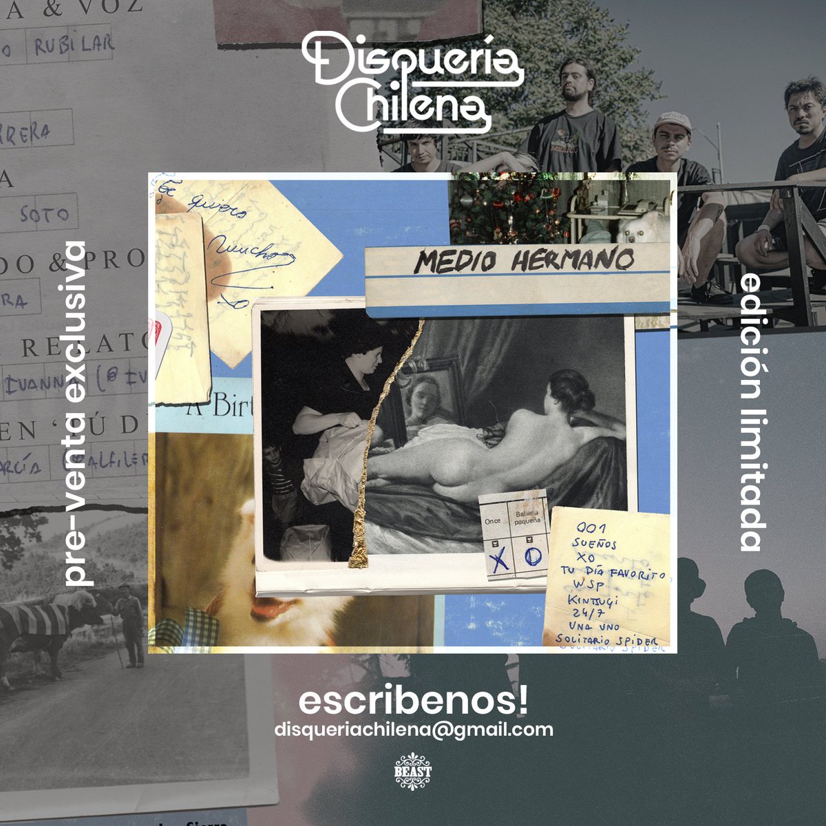 XO de <a href="/mediohermano/">bot de medio hermano</a> tiene edición física gracias a <a href="/beastdiscos/">Beast Discos</a>, compra en exclusiva con <a href="/Disqchilena/">Disqueria Chilena</a> ✊