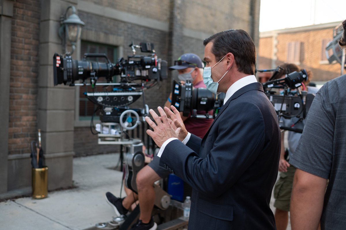 CBCMurdoch's tweet photo. AAAAAND, we're back! 👋

We're so happy to announce that our cast and crew have returned, with precautions in place, to the #MurdochMysteries set to bring you 11 new episodes! 

The incredible @yannick_bisson is already hard at work directing the first two of the season. https://t.co/rfK0mLmArE